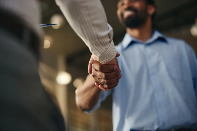 Handshake between partners business